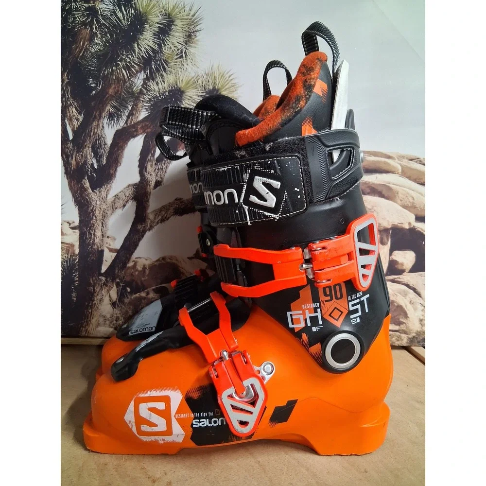 Salomon Ghost 90 FS Ski Boots Orange Black Mens Size 25 25.5 295mm